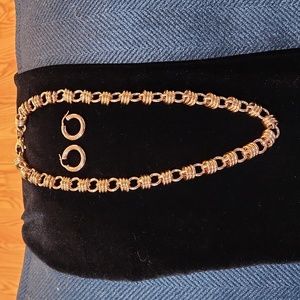Bronze Milor Italian Necklace & Bronze earrings